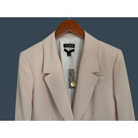 J.Crew Willa Blazer 10T Light Pink Classic Fit Gold Buttons Womens Polyester - Picture 3 of 9